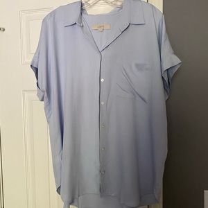 Loft light blue button down shirt.